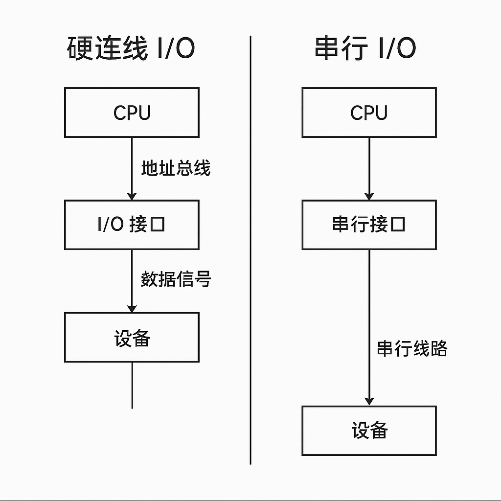 硬连线 I/O 和串行 I/O