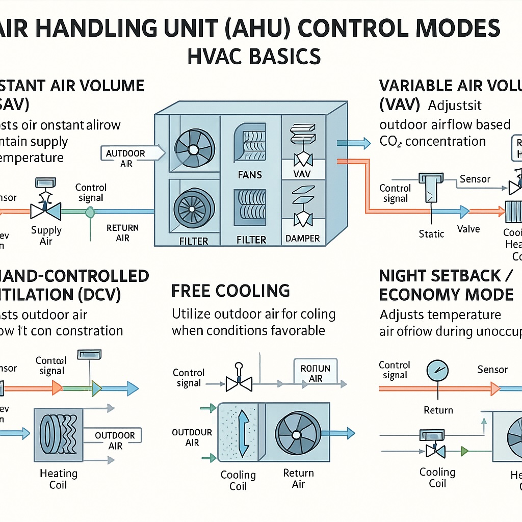 空气处理机组 (AHU) 的控制模式 – HVAC 基础知识