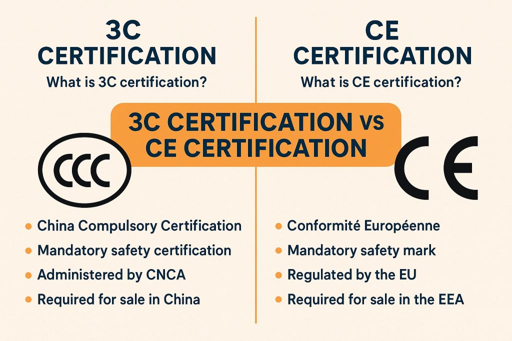 了解3C认证和CE认证，以及它们之间的区别